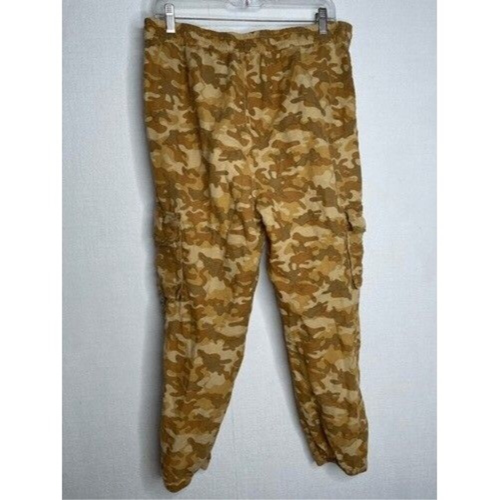 Sundance‎ Catalog Gold Linen Blend Constas Cargo Jogger Pants Women Size M - Picture 9 of 14